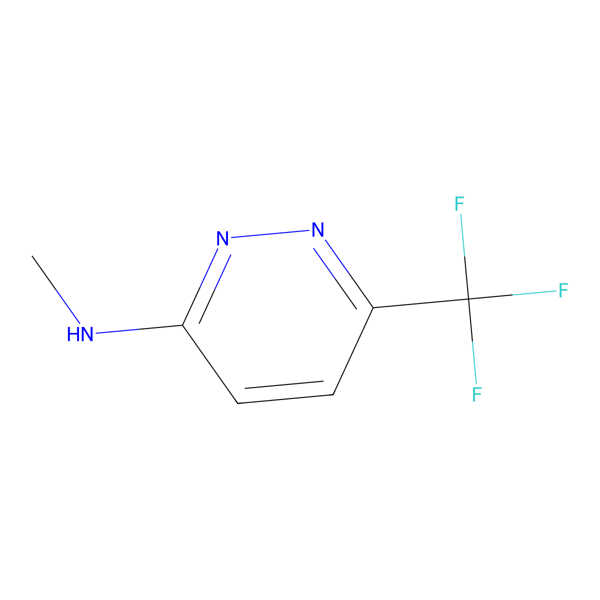 N-methyl-6-(trifluoromethyl)pyridazin-3-amine molecular structure, CAS 1216271-19-0