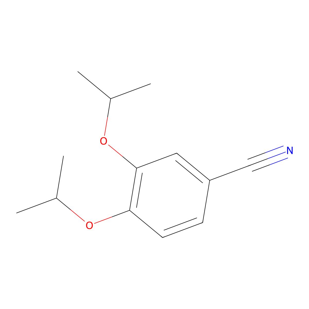 3,4-Diisopropoxybenzonitrile molecular structure, CAS 1216277-63-2