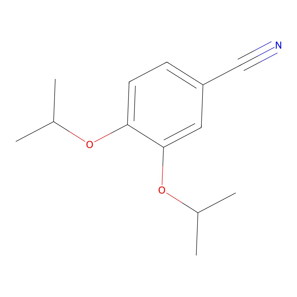 3,4-Diisopropoxybenzonitrile molecular structure, CAS 1216277-63-2