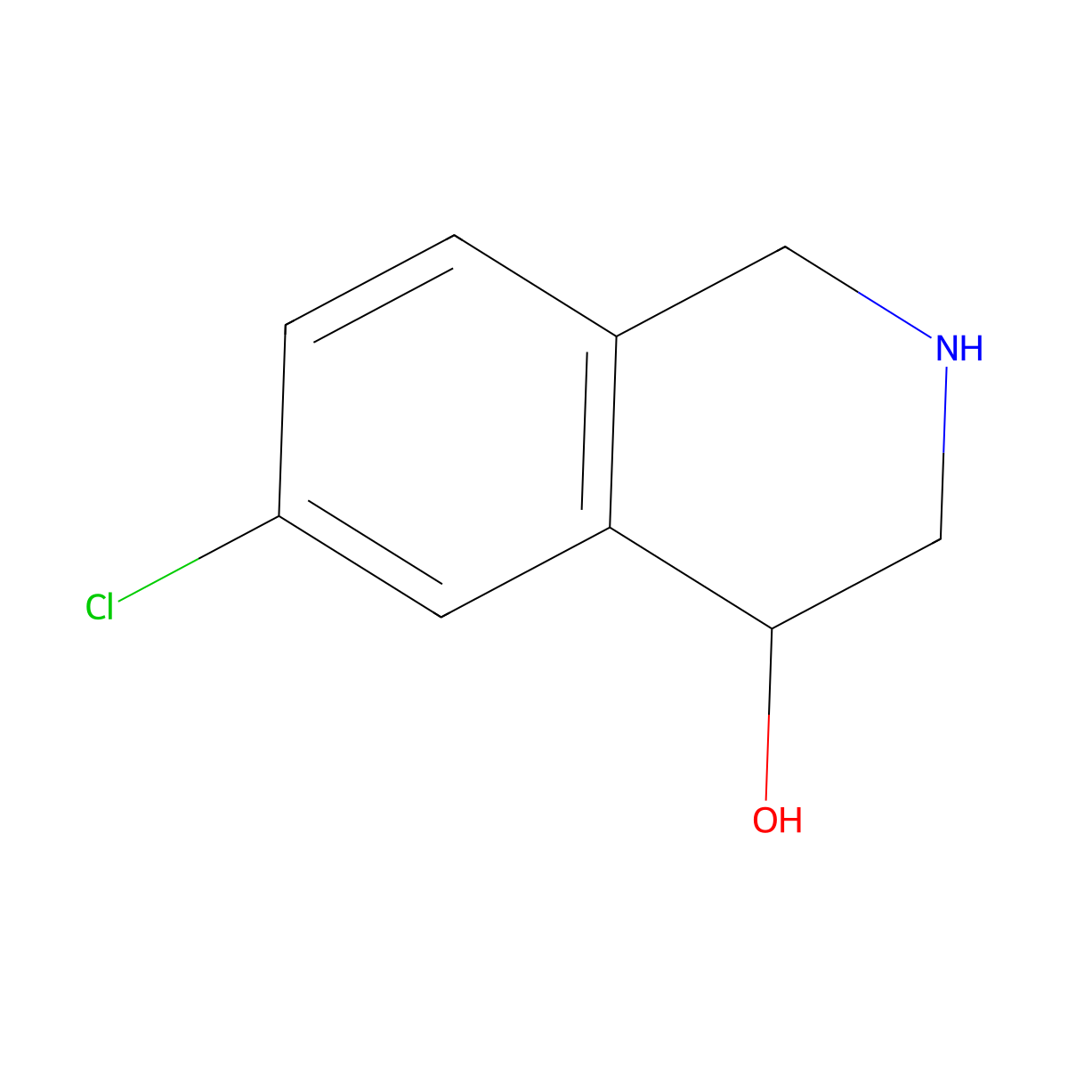 6-Chloro-1,2,3,4-tetrahydroisoquinolin-4-ol molecular structure, CAS 1216281-89-8