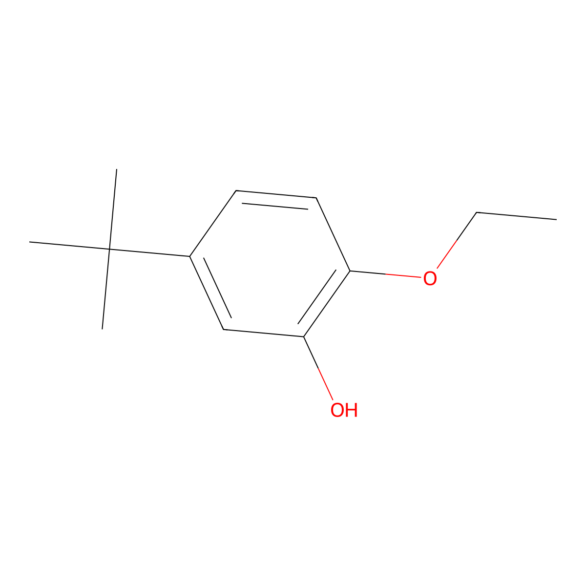 5-Tert-butyl-2-ethoxyphenol molecular structure, CAS 1216282-58-4