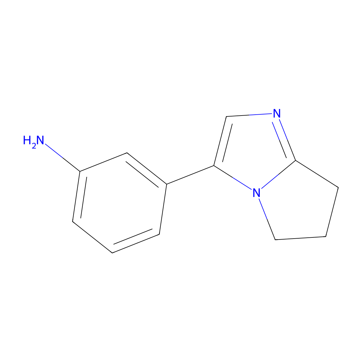 3-(6,7-dihydro-5H-pyrrolo[1,2-a]imidazol-3-yl)aniline molecular structure, CAS 1216284-09-1