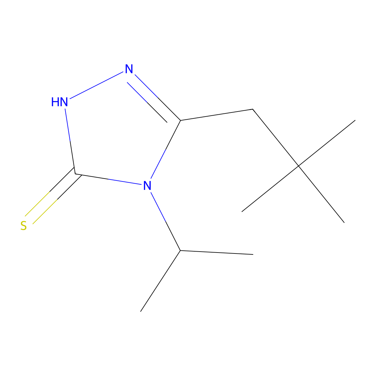 5-(2,2-dimethylpropyl)-4-(propan-2-yl)-4H-1,2,4-triazole-3-thiol molecular structure, CAS 1216289-65-4