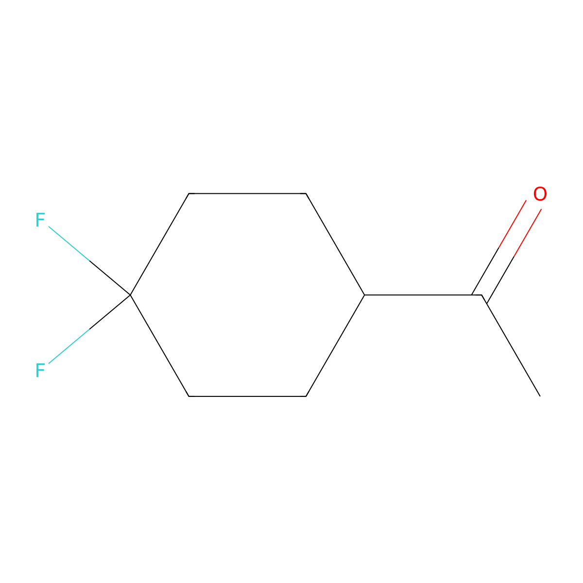 1-(4,4-Difluorocyclohexyl)ethan-1-one molecular structure, CAS 121629-16-1