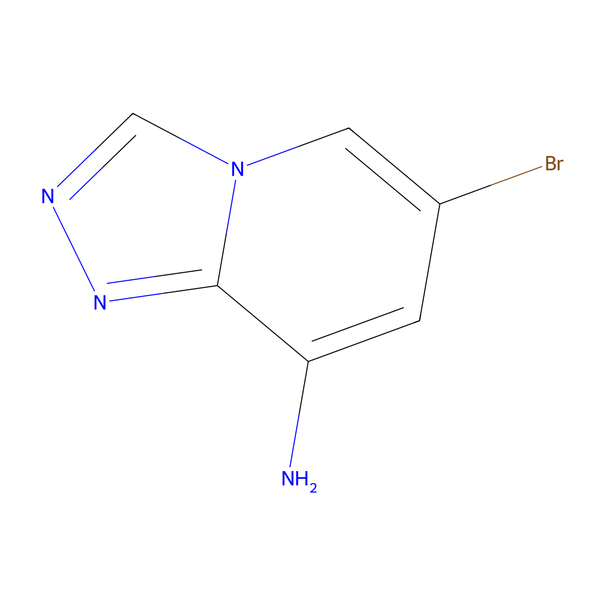 6-Bromo-[1,2,4]triazolo[4,3-a]pyridin-8-amine molecular structure, CAS 1216292-05-5