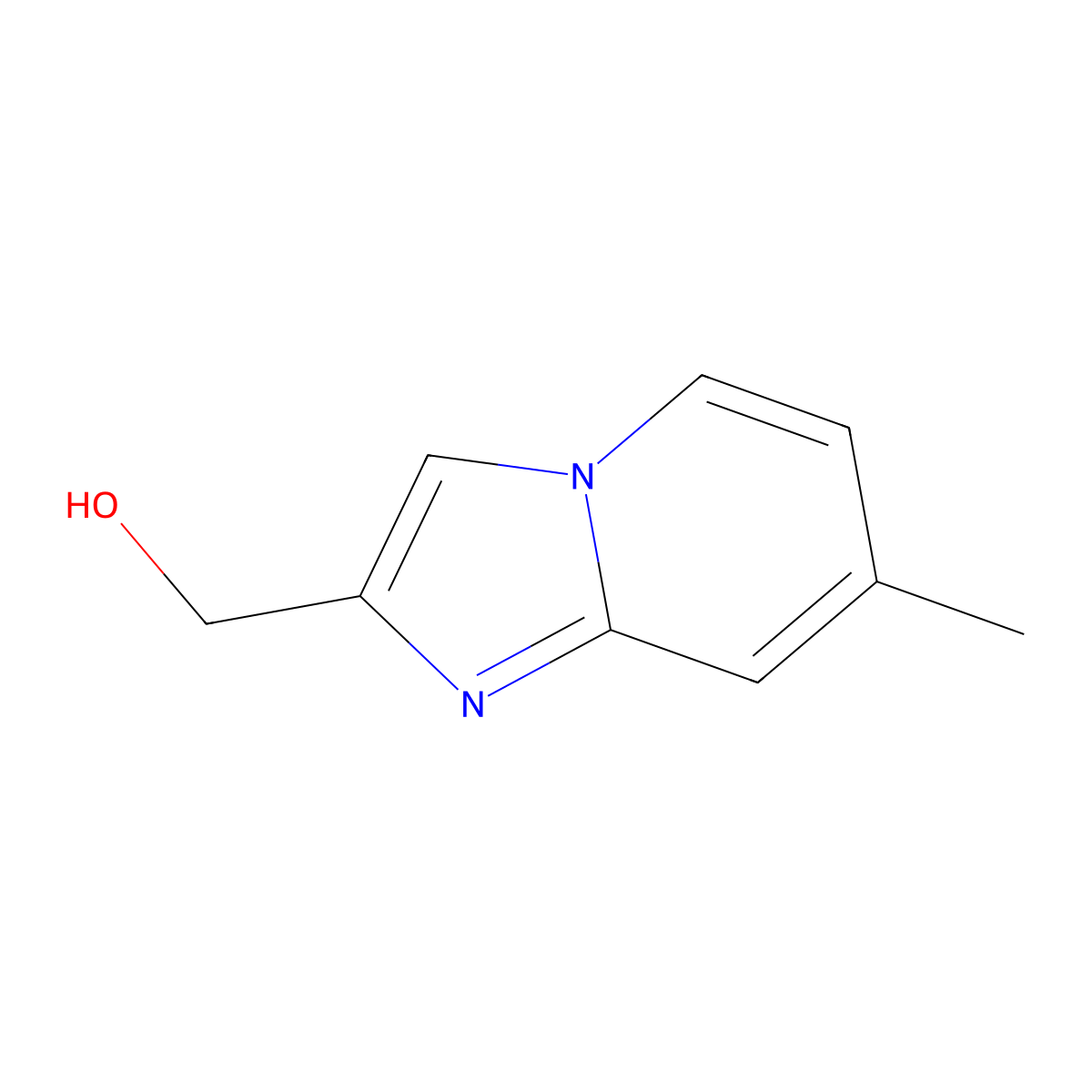 (7-Methylimidazo[1,2-a]pyridin-2-yl)methanol molecular structure, CAS 1216294-32-4