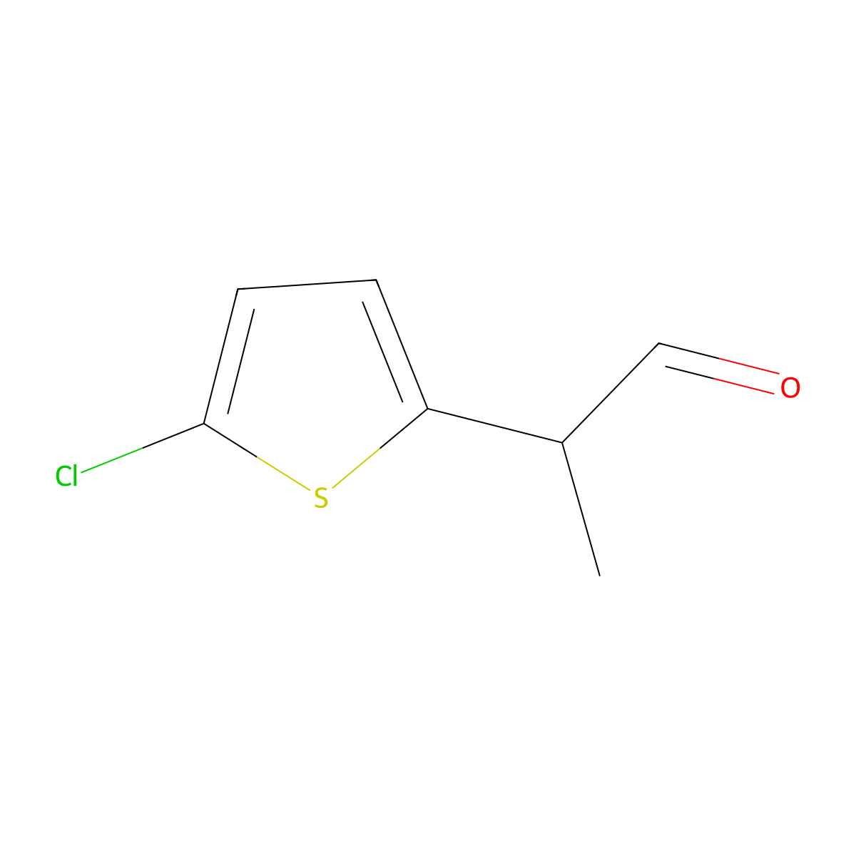 2-(5-Chlorothiophen-2-yl)propanal molecular structure, CAS 1216295-54-3