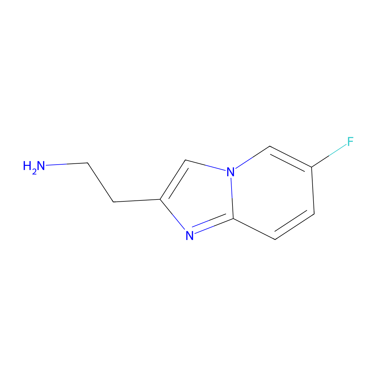 2-(6-Fluoroimidazo[1,2-a]pyridin-2-yl)ethanamine molecular structure, CAS 1216295-83-8
