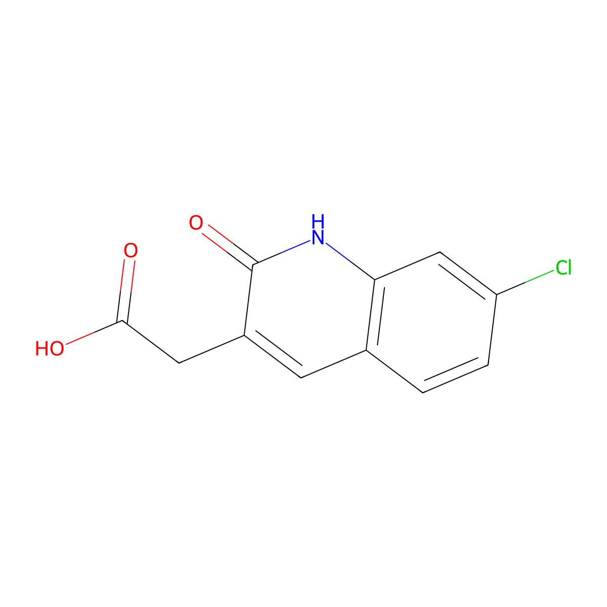 2-(7-Chloro-2-hydroxyquinolin-3-yl)acetic acid molecular structure, CAS 1216296-56-8
