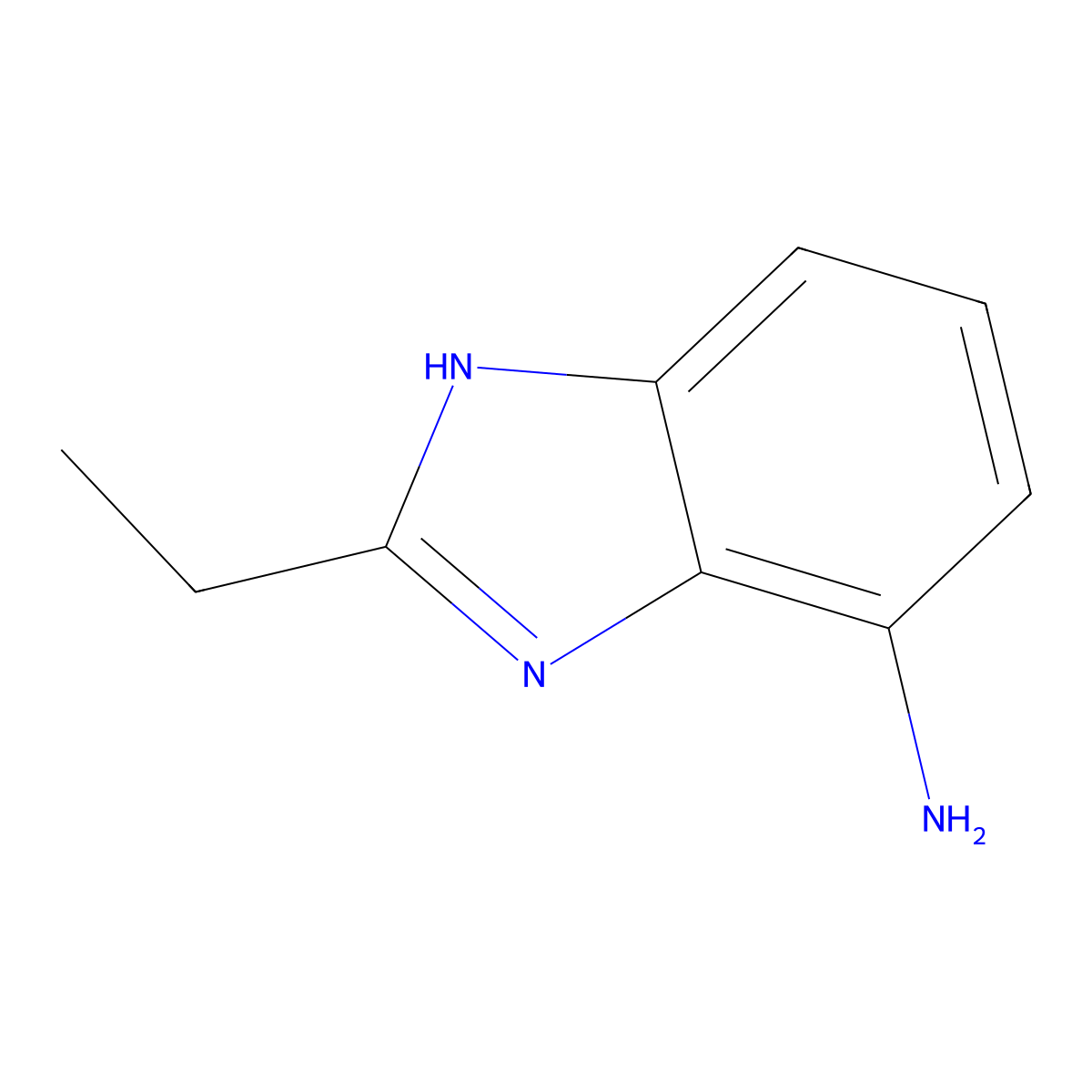 2-Ethyl-1H-1,3-benzodiazol-7-amine molecular structure, CAS 1216296-88-6