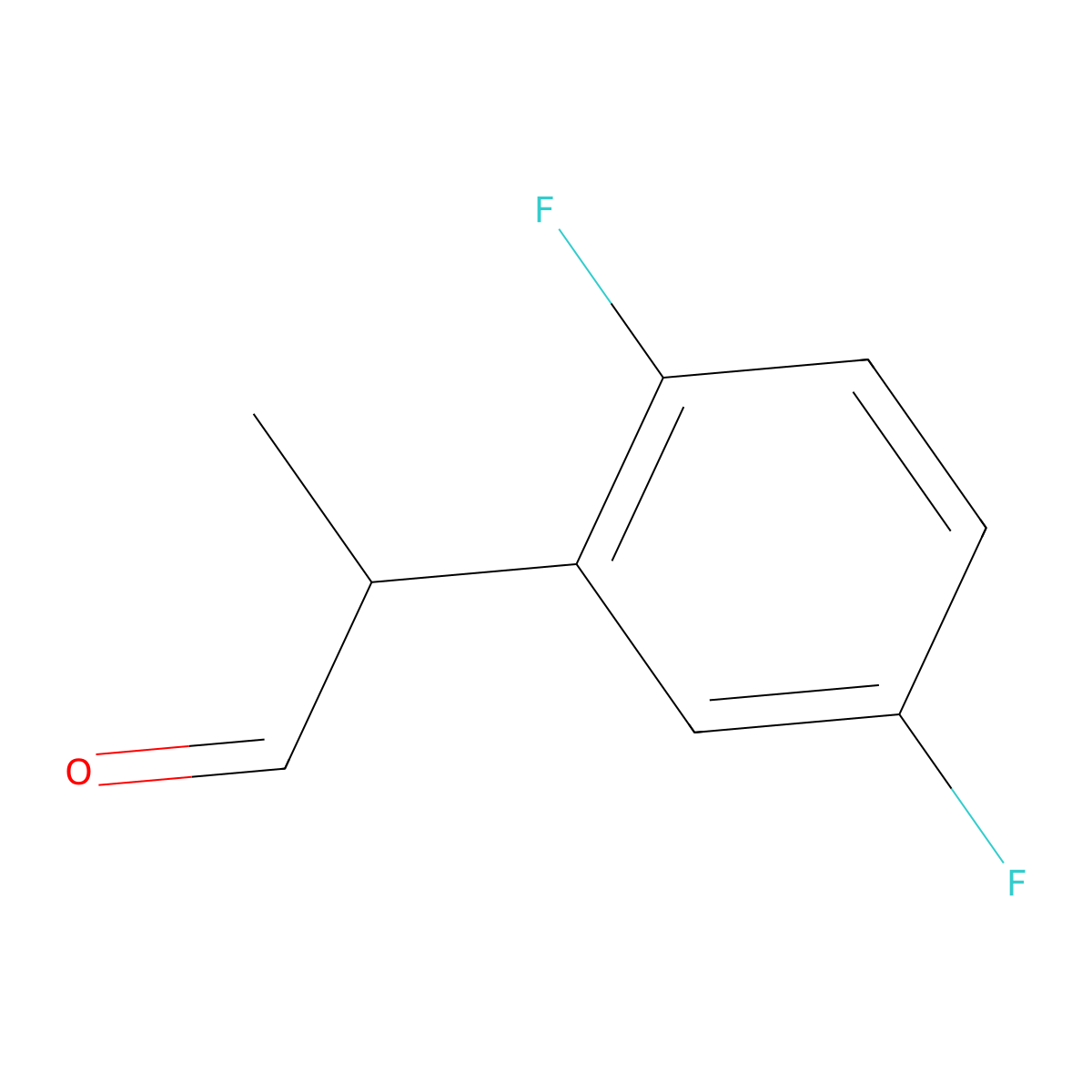 2-(2,5-Difluorophenyl)propanal molecular structure, CAS 1216297-48-1