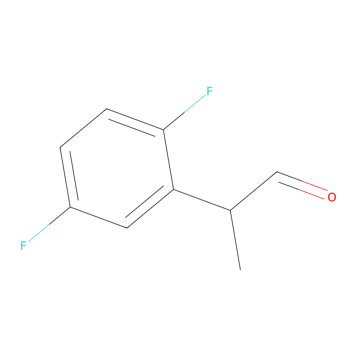 2-(2,5-Difluorophenyl)propanal molecular structure, CAS 1216297-48-1