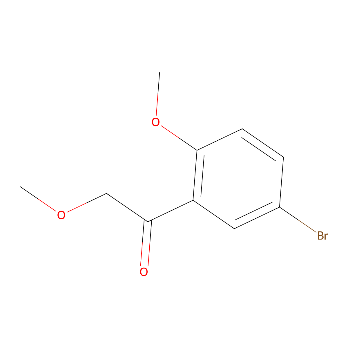1-(5-Bromo-2-methoxyphenyl)-2-methoxyethan-1-one molecular structure, CAS 1216301-63-1