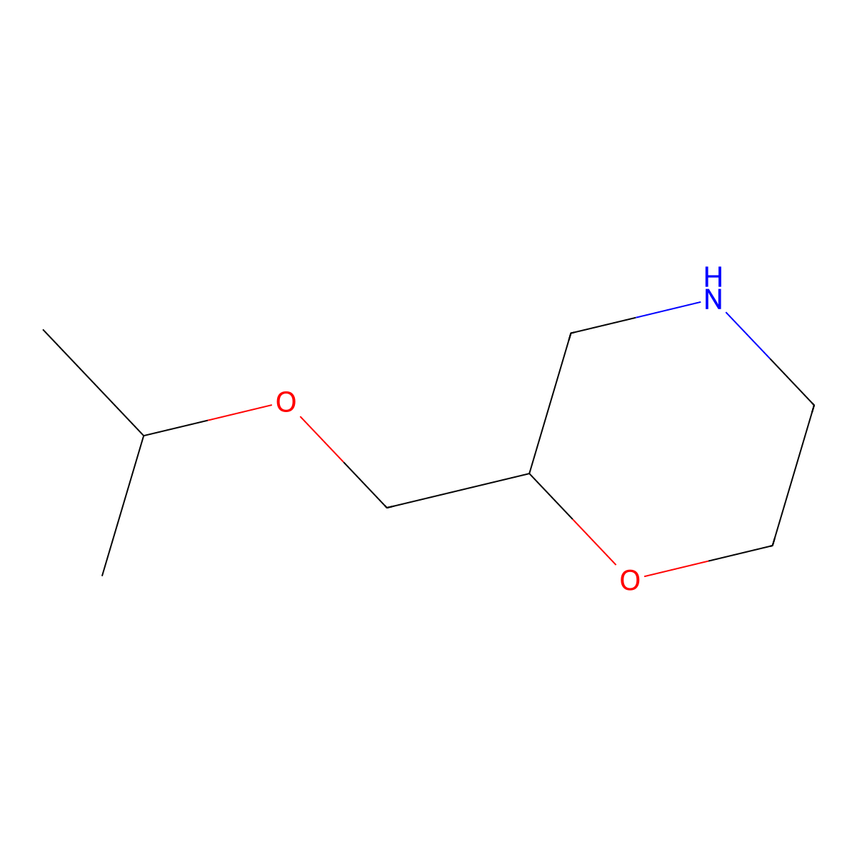 2-((Propan-2-yloxy)methyl)morpholine molecular structure, CAS 1216304-85-6