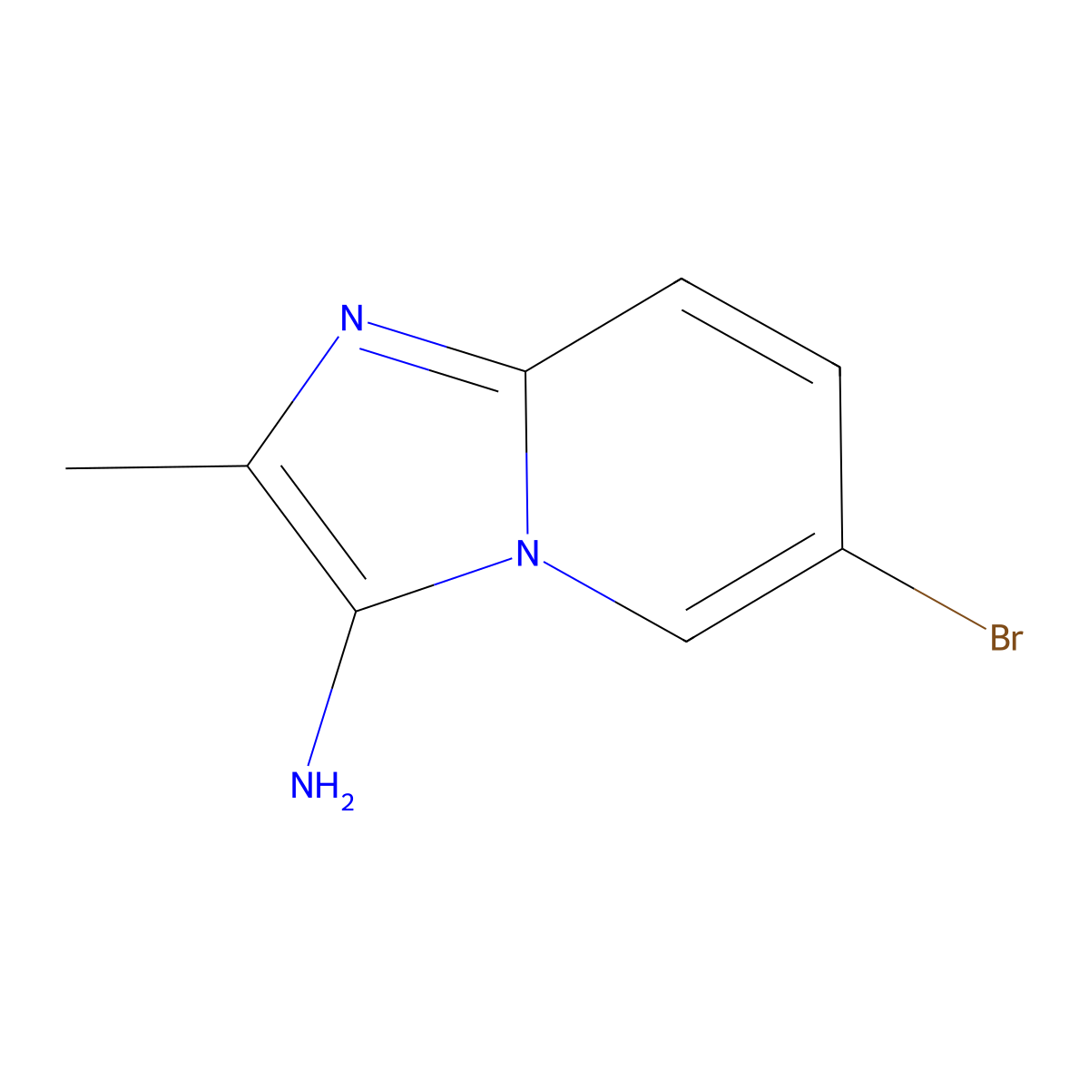 6-Bromo-2-methylimidazo[1,2-a]pyridin-3-amine molecular structure, CAS 1216309-40-8