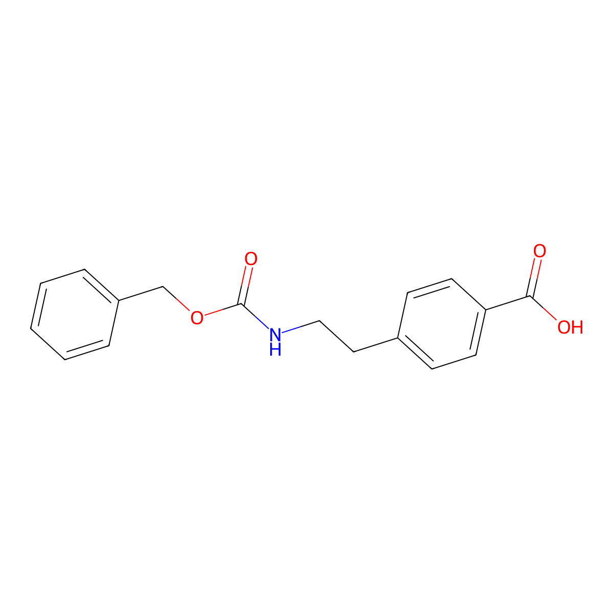 4-(2-(((Benzyloxy)carbonyl)amino)ethyl)benzoic acid molecular structure, CAS 121632-81-3