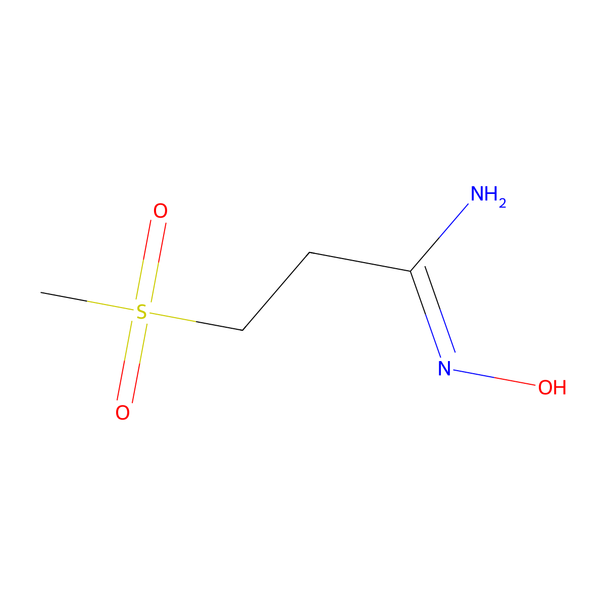 N'-hydroxy-3-methanesulfonylpropanimidamide molecular structure, CAS 1216362-82-1