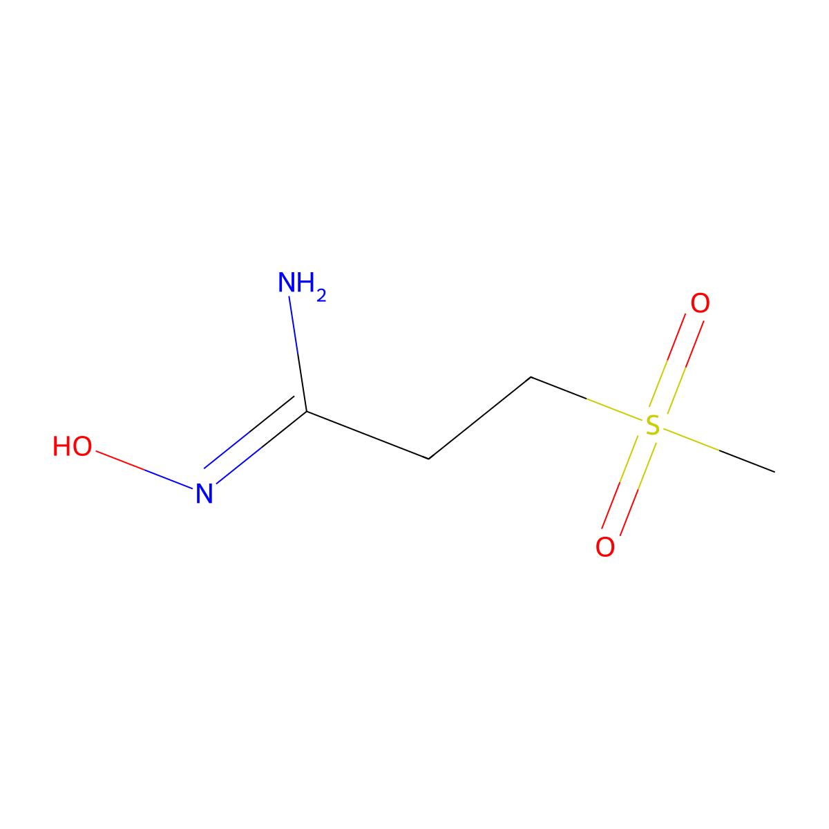 N'-hydroxy-3-methanesulfonylpropanimidamide molecular structure, CAS 1216362-82-1