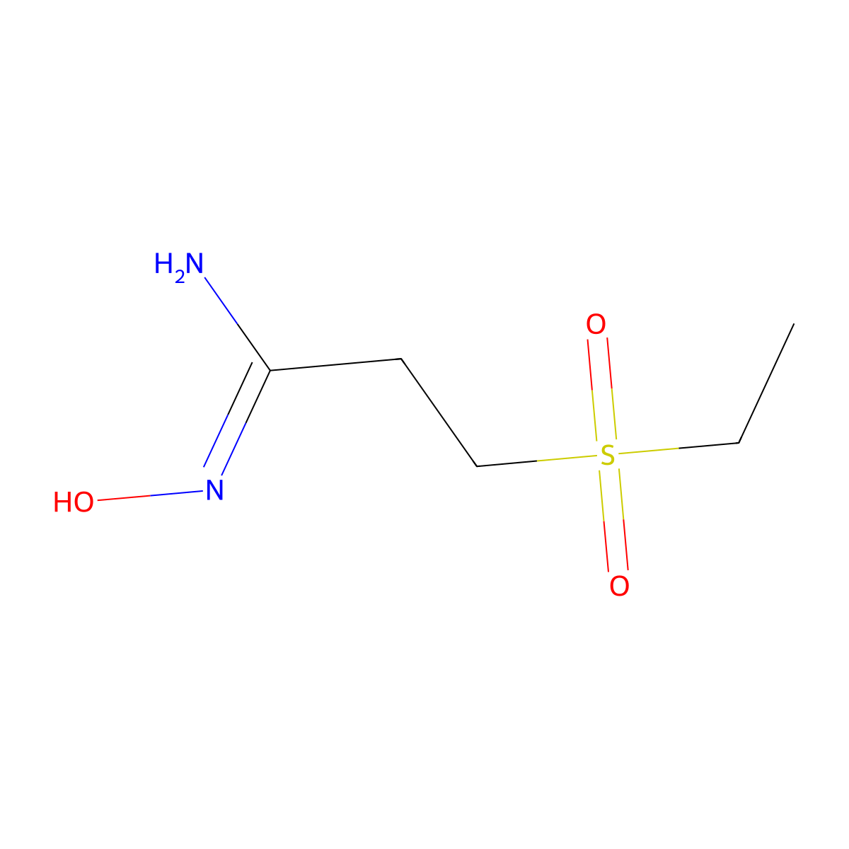 3-(ethanesulfonyl)-N'-hydroxypropanimidamide molecular structure, CAS 1216372-52-9