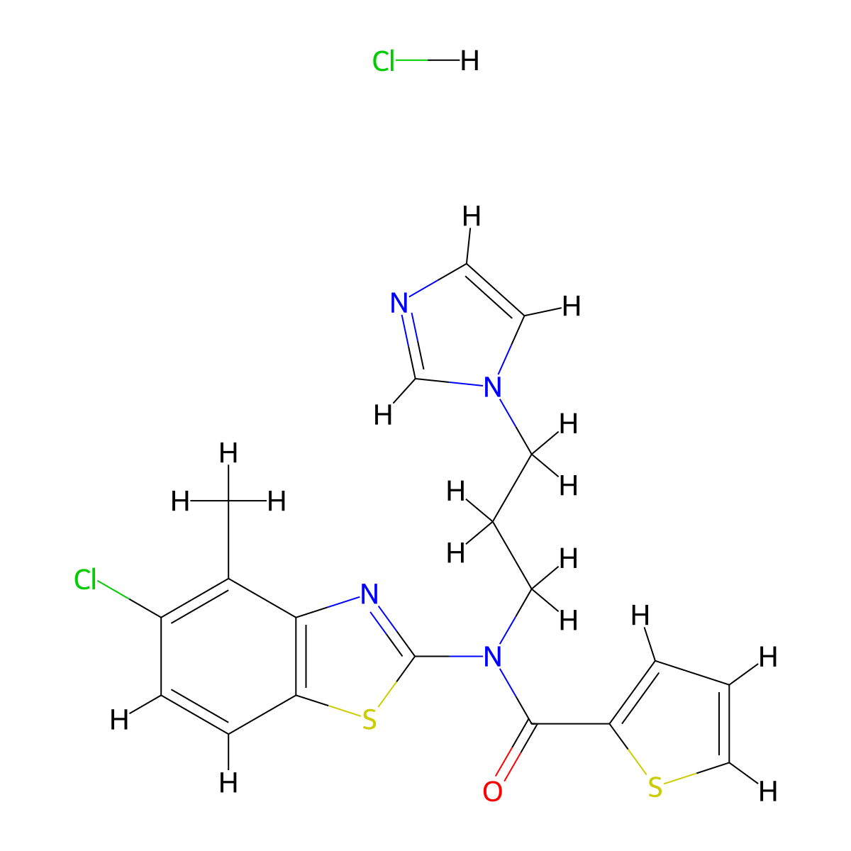 N-(3-(1H-imidazol-1-yl)propyl)-N-(5-chloro-4-methylbenzo[d]thiazol-2-yl)thiophene-2-carboxamide hydrochloride molecular structure, CAS 1216377-06-8