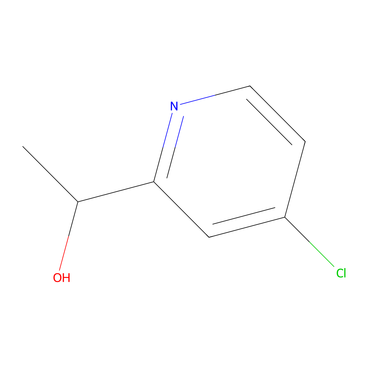 1-(4-Chloropyridin-2-yl)ethanol molecular structure, CAS 121638-26-4