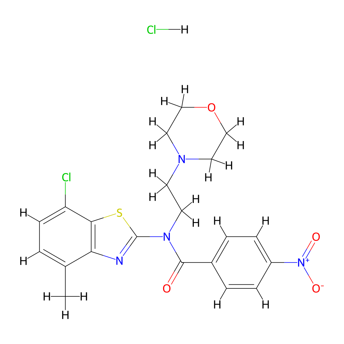 N-(7-chloro-4-methylbenzo[d]thiazol-2-yl)-N-(2-morpholinoethyl)-4-nitrobenzamide hydrochloride molecular structure, CAS 1216384-14-3