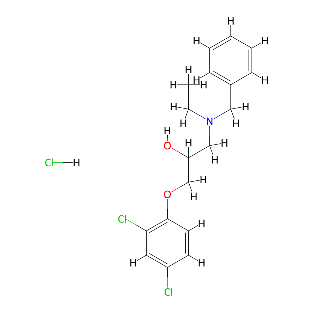 1-(Benzyl(ethyl)amino)-3-(2,4-dichlorophenoxy)propan-2-ol hydrochloride molecular structure, CAS 1216386-93-4