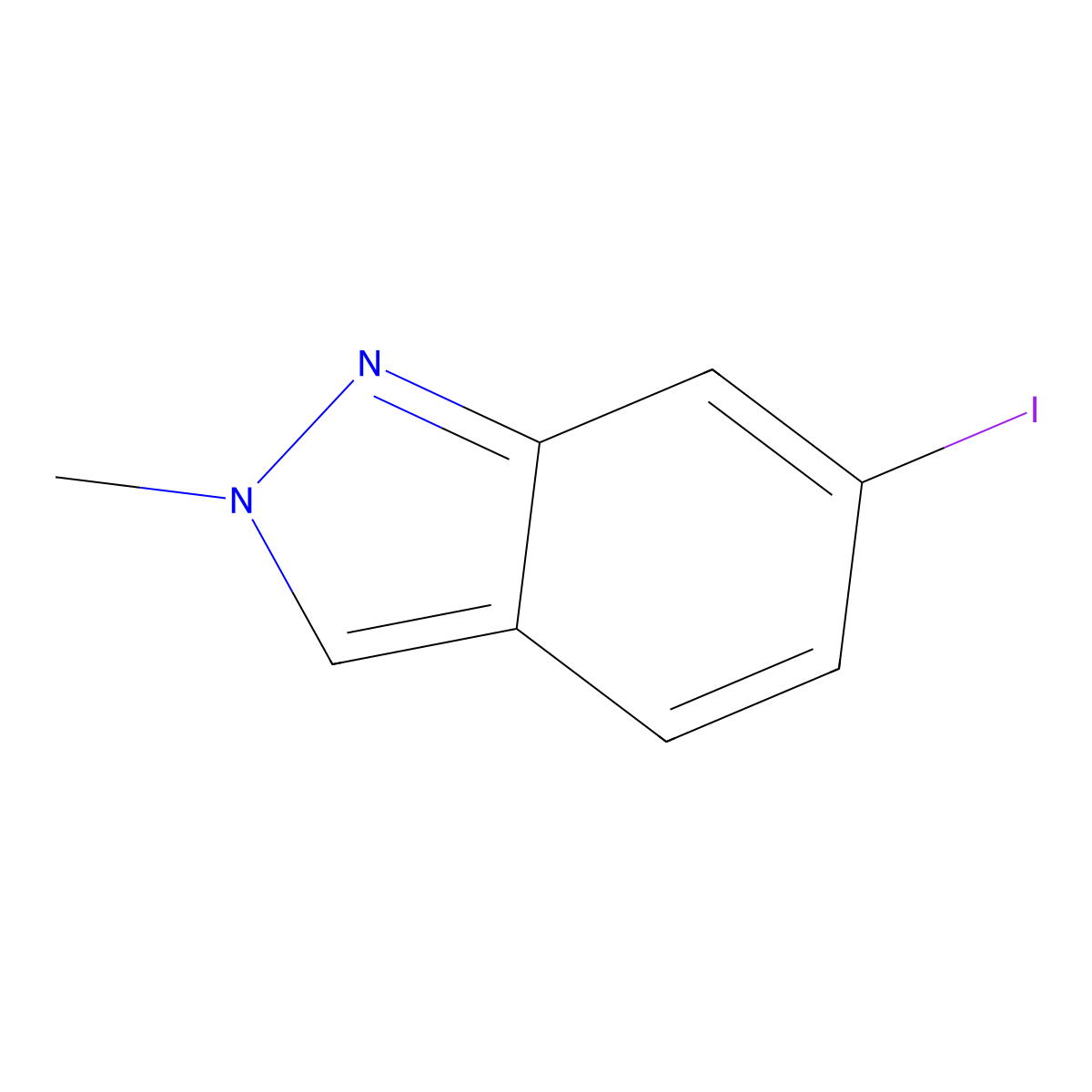 6-Iodo-2-methyl-2H-indazole molecular structure, CAS 1216387-68-6