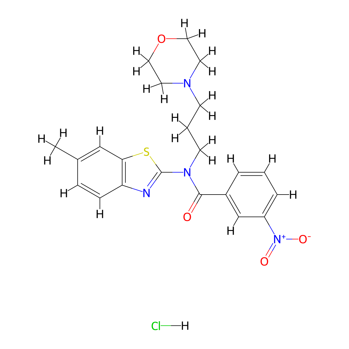 N-(6-methylbenzo[d]thiazol-2-yl)-N-(3-morpholinopropyl)-3-nitrobenzamide hydrochloride molecular structure, CAS 1216387-95-9
