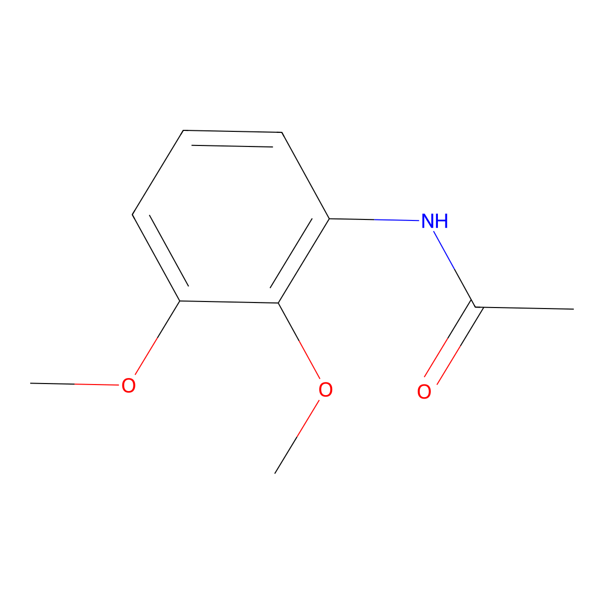 N-(2,3-dimethoxyphenyl)acetamide molecular structure, CAS 121639-09-6