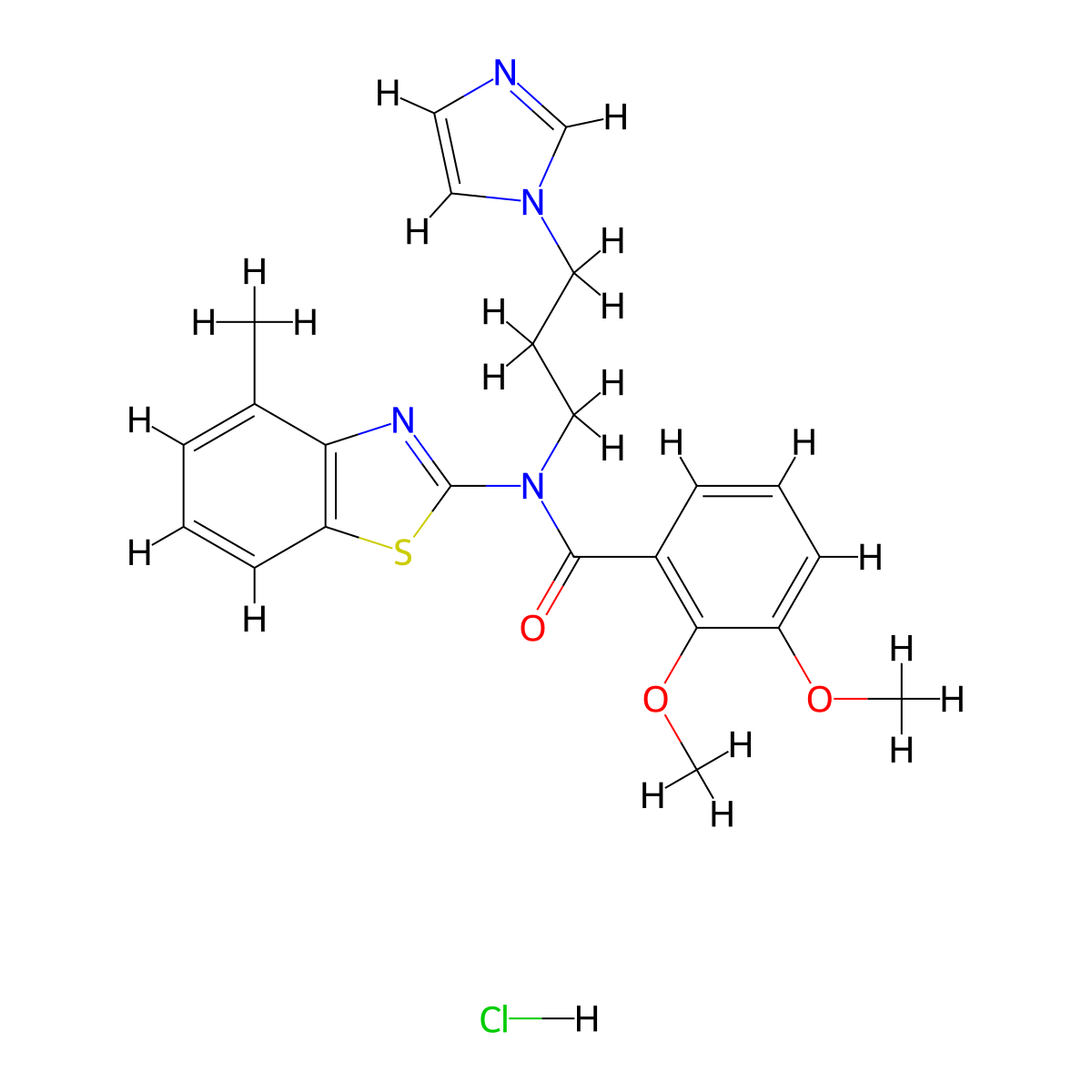 N-(3-(1H-imidazol-1-yl)propyl)-2,3-dimethoxy-N-(4-methylbenzo[d]thiazol-2-yl)benzamide hydrochloride molecular structure, CAS 1216395-68-4