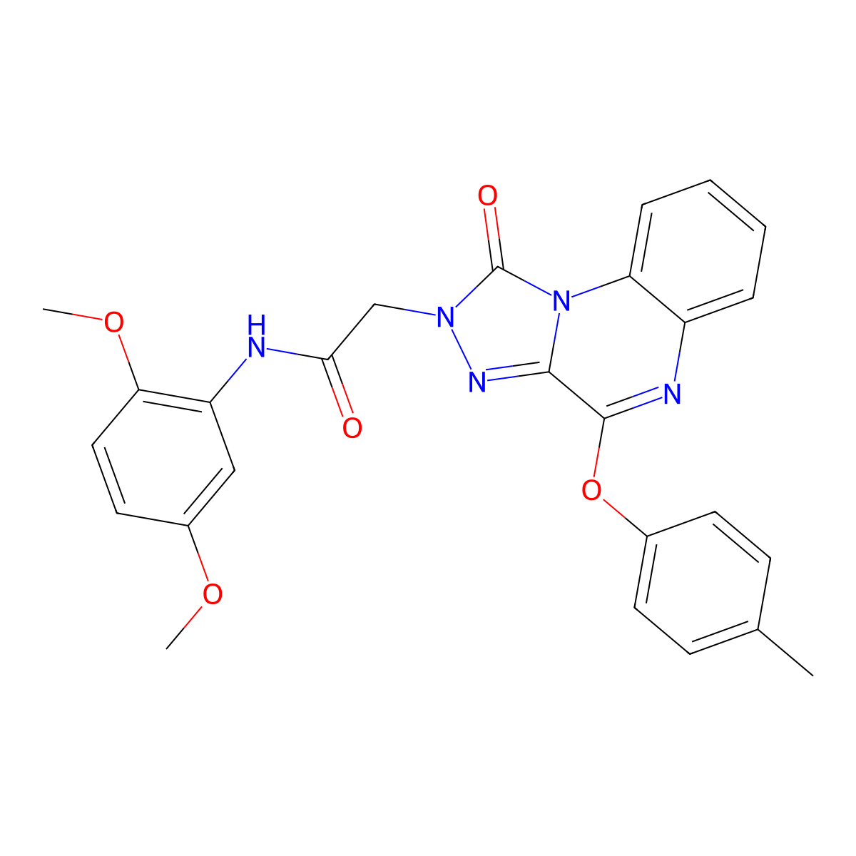 N-(2,5-dimethoxyphenyl)-2-(1-oxo-4-(p-tolyloxy)-[1,2,4]triazolo[4,3-a]quinoxalin-2(1H)-yl)acetamide molecular structure, CAS 1216396-23-4