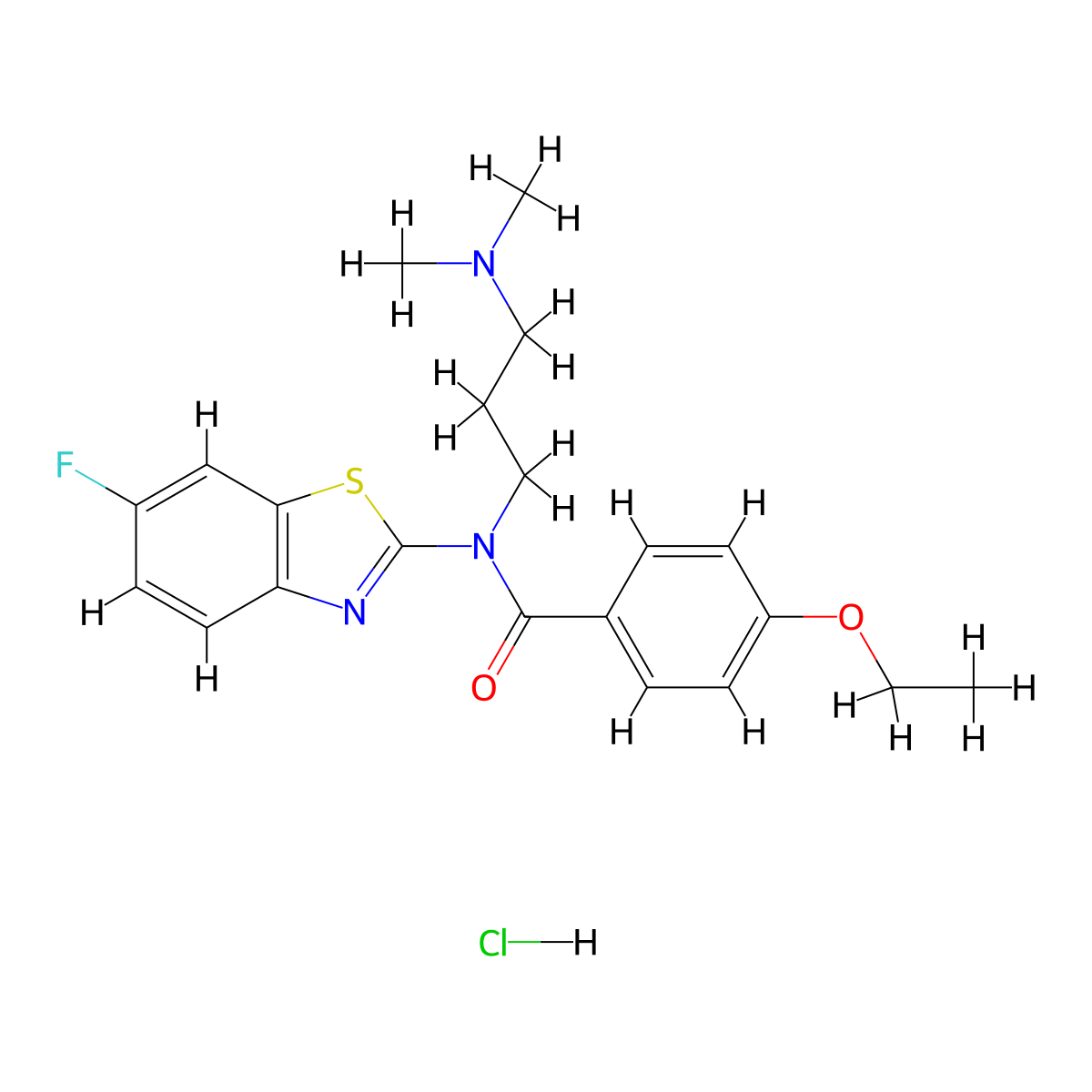 N-(3-(dimethylamino)propyl)-4-ethoxy-N-(6-fluorobenzo[d]thiazol-2-yl)benzamide hydrochloride molecular structure, CAS 1216398-84-3