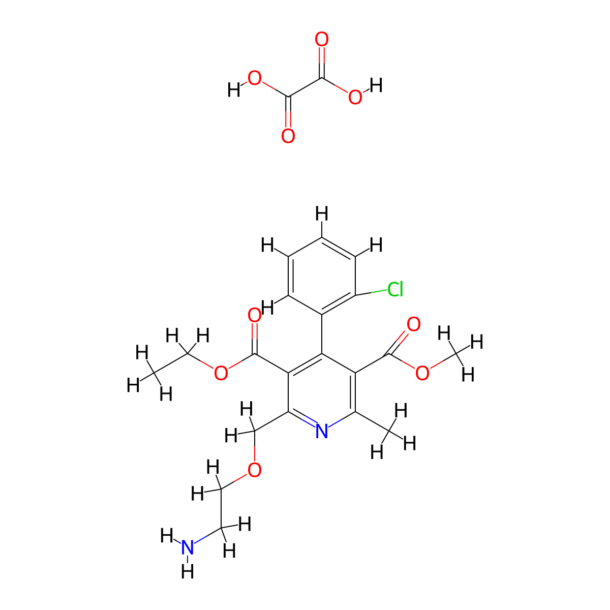 Dehydro Amlodipine Oxalate molecular structure, CAS 1216406-90-4
