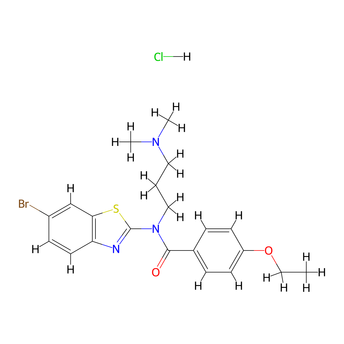 N-(6-Bromo-1,3-benzothiazol-2-YL)-N-[3-(dimethylamino)propyl]-4-ethoxybenzamide hydrochloride molecular structure, CAS 1216410-29-5