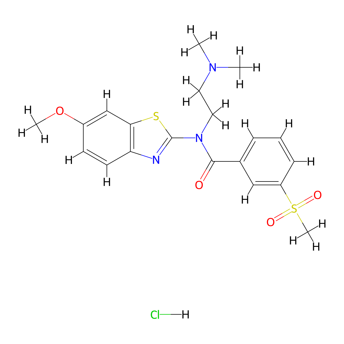 N-[2-(Dimethylamino)ethyl]-3-methanesulfonyl-N-(6-methoxy-1,3-benzothiazol-2-YL)benzamide hydrochloride molecular structure, CAS 1216414-32-2