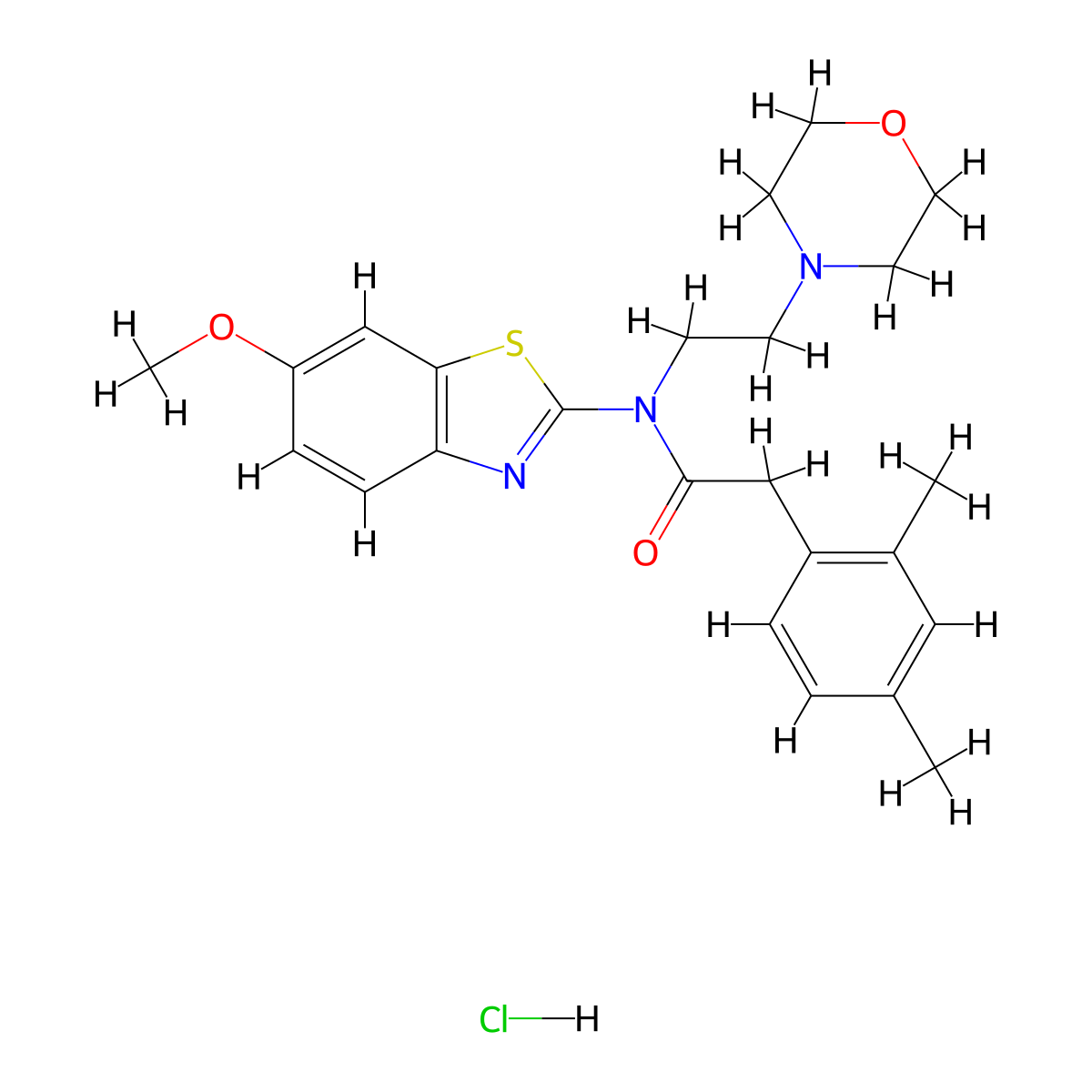 2-(2,4-dimethylphenyl)-N-(6-methoxybenzo[d]thiazol-2-yl)-N-(2-morpholinoethyl)acetamide hydrochloride molecular structure, CAS 1216419-85-0