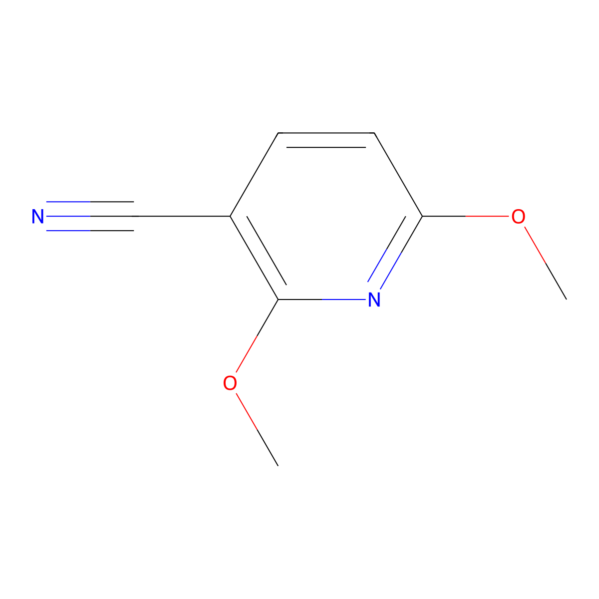 2,6-Dimethoxypyridine-3-carbonitrile molecular structure, CAS 121643-45-6