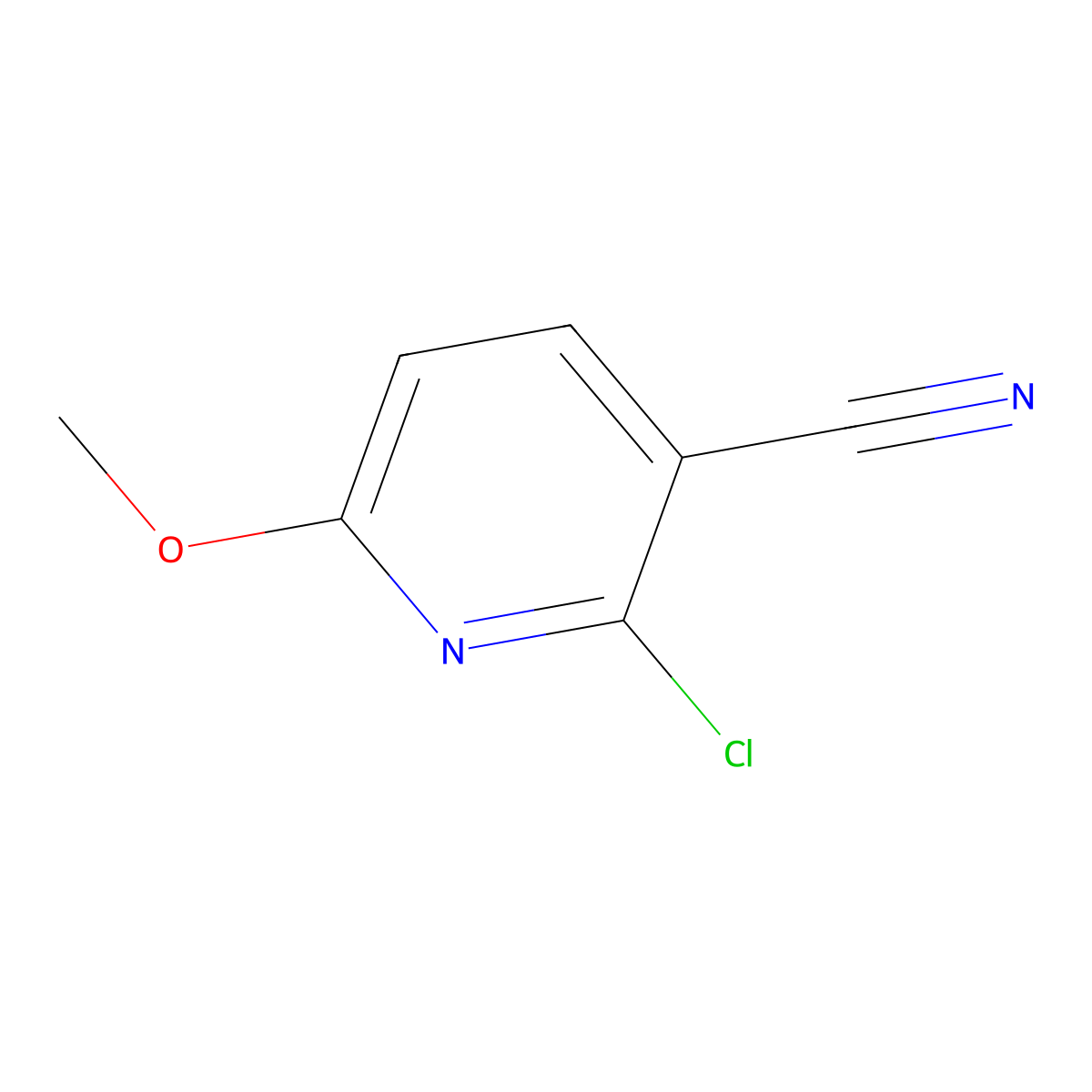 2-Chloro-6-methoxypyridine-3-carbonitrile molecular structure, CAS 121643-47-8