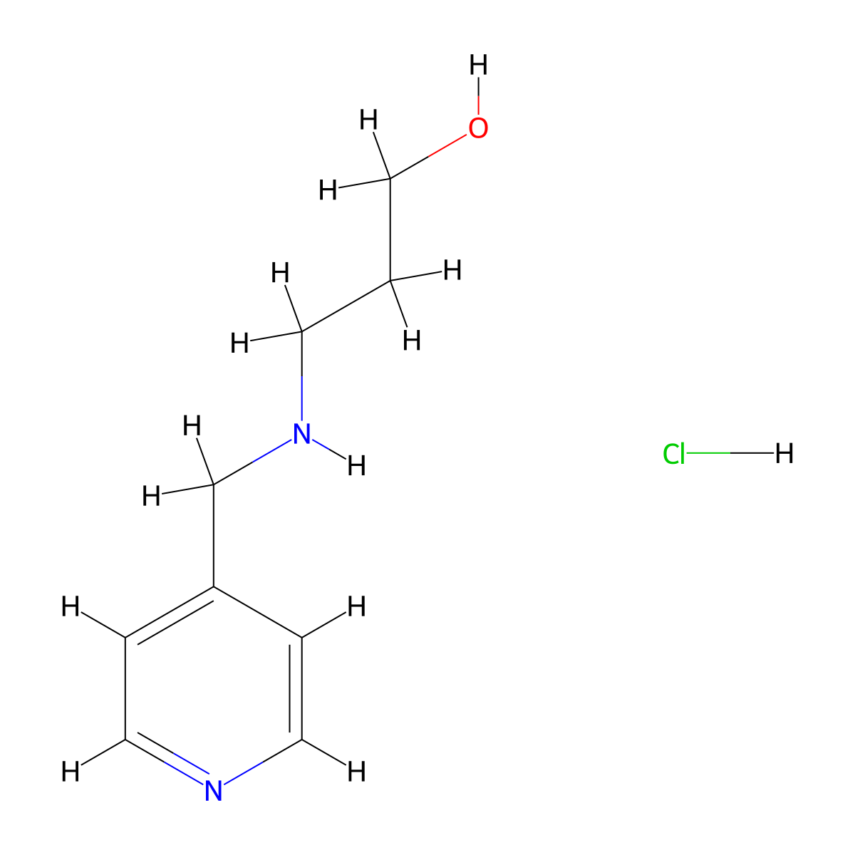 3-[(4-Pyridinylmethyl)amino]-1-propanol hydrochloride molecular structure, CAS 1216431-19-4