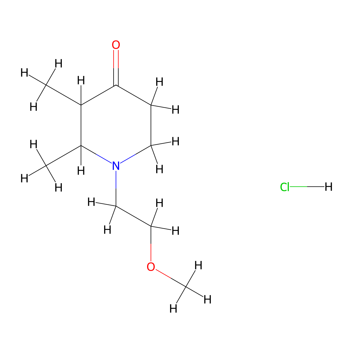 1-(2-Methoxyethyl)-2,3-dimethylpiperidin-4-one hydrochloride molecular structure, CAS 1216433-17-8