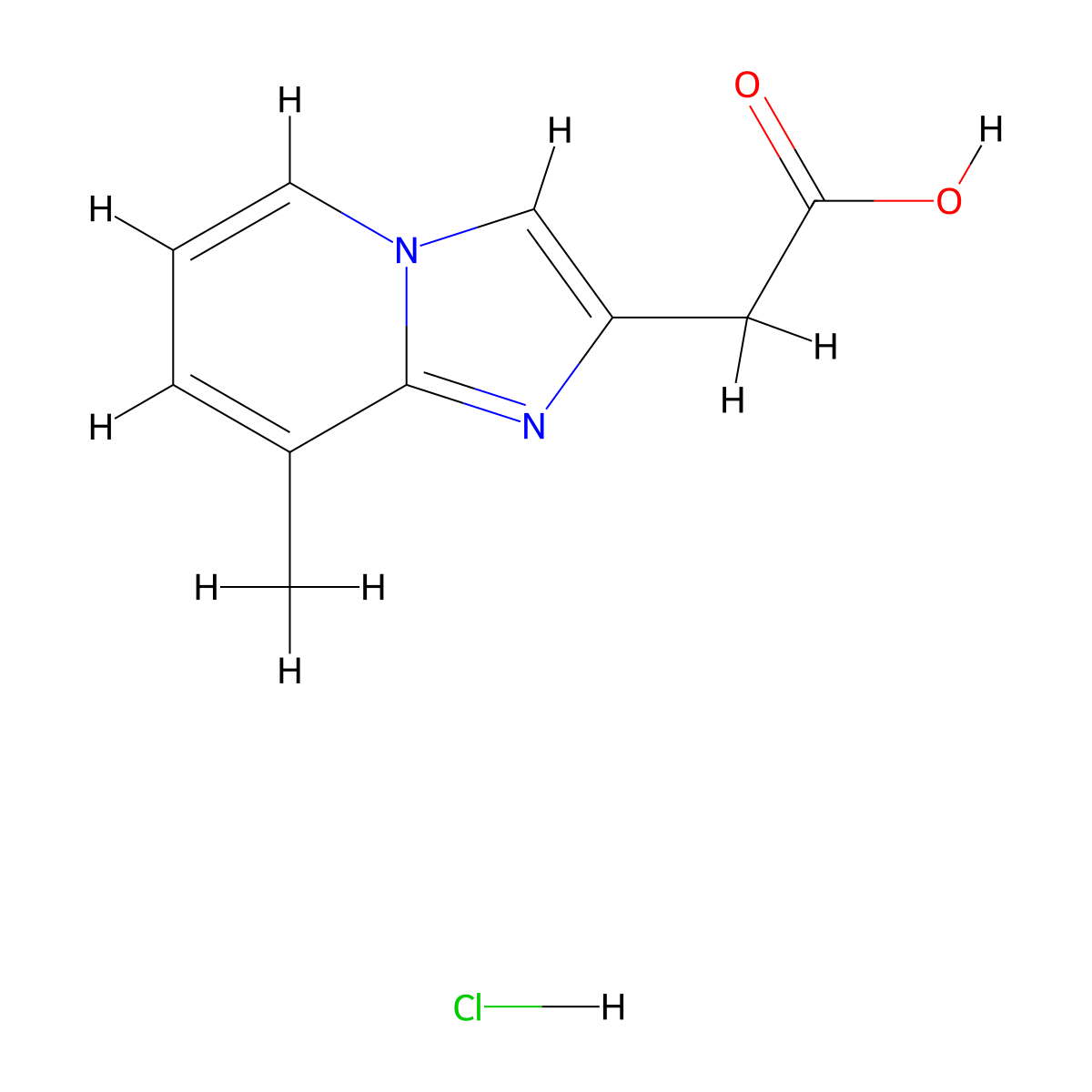 2-{8-Methylimidazo[1,2-a]pyridin-2-yl}acetic acid hydrochloride molecular structure, CAS 1216442-86-2