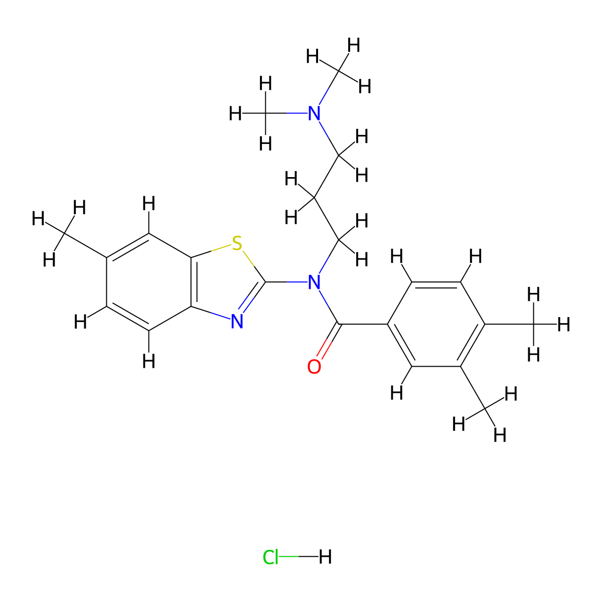 N-(3-(dimethylamino)propyl)-3,4-dimethyl-N-(6-methylbenzo[d]thiazol-2-yl)benzamide hydrochloride molecular structure, CAS 1216450-29-1