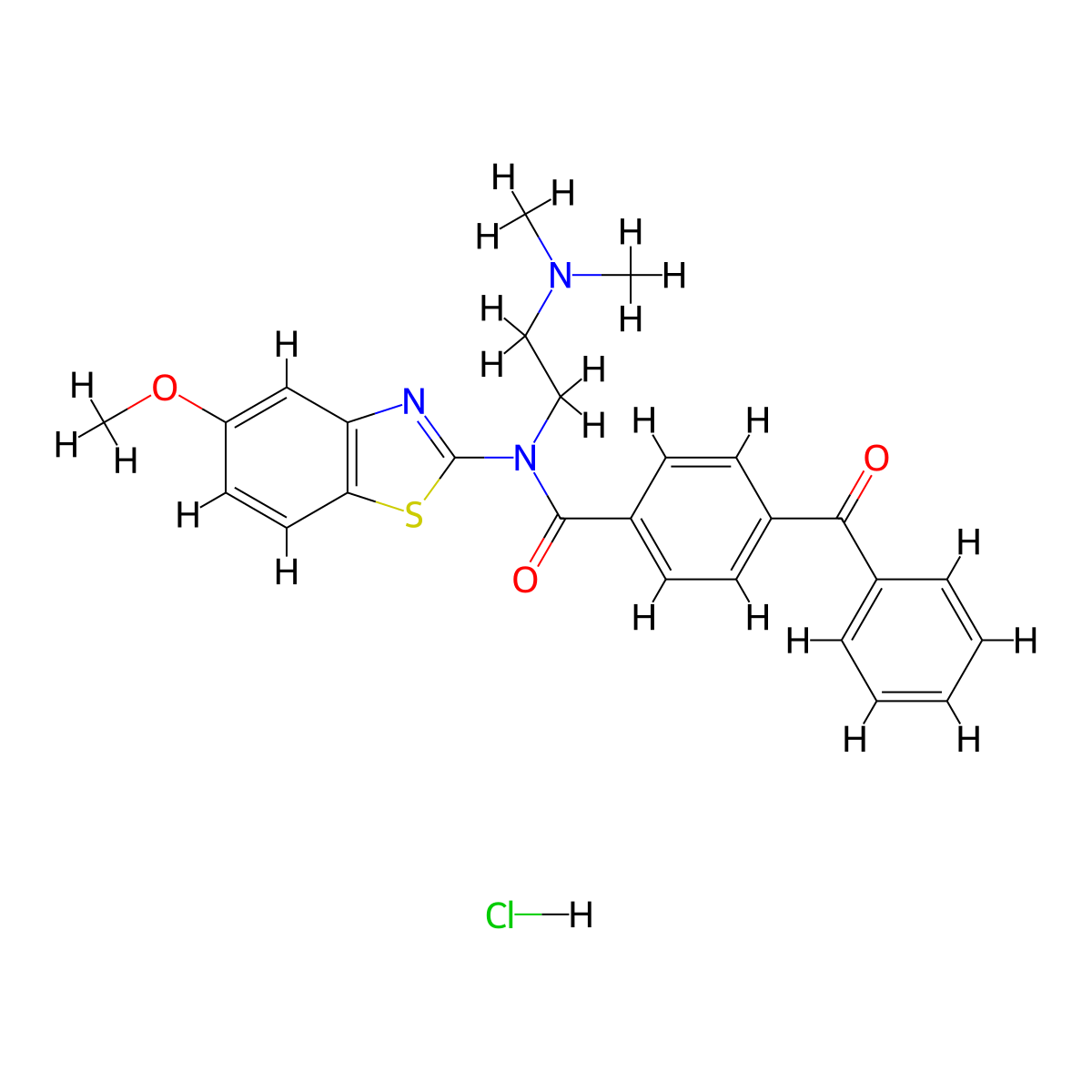 4-benzoyl-N-(2-(dimethylamino)ethyl)-N-(5-methoxybenzo[d]thiazol-2-yl)benzamide hydrochloride molecular structure, CAS 1216457-36-1