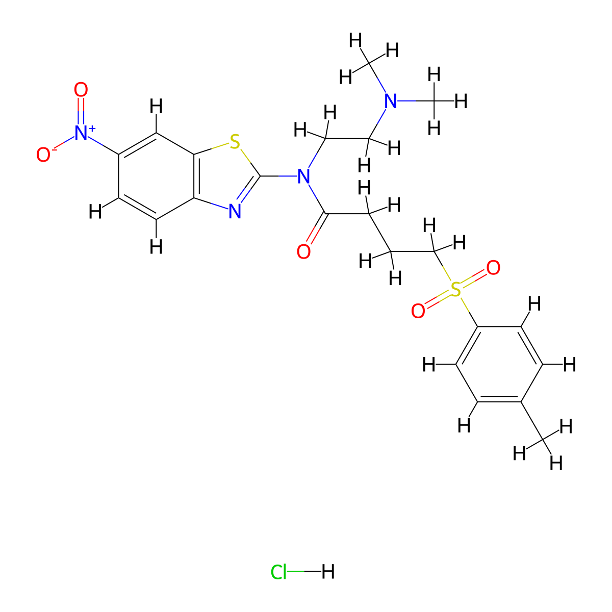 N-(2-(dimethylamino)ethyl)-N-(6-nitrobenzo[d]thiazol-2-yl)-4-tosylbutanamide hydrochloride molecular structure, CAS 1216457-53-2