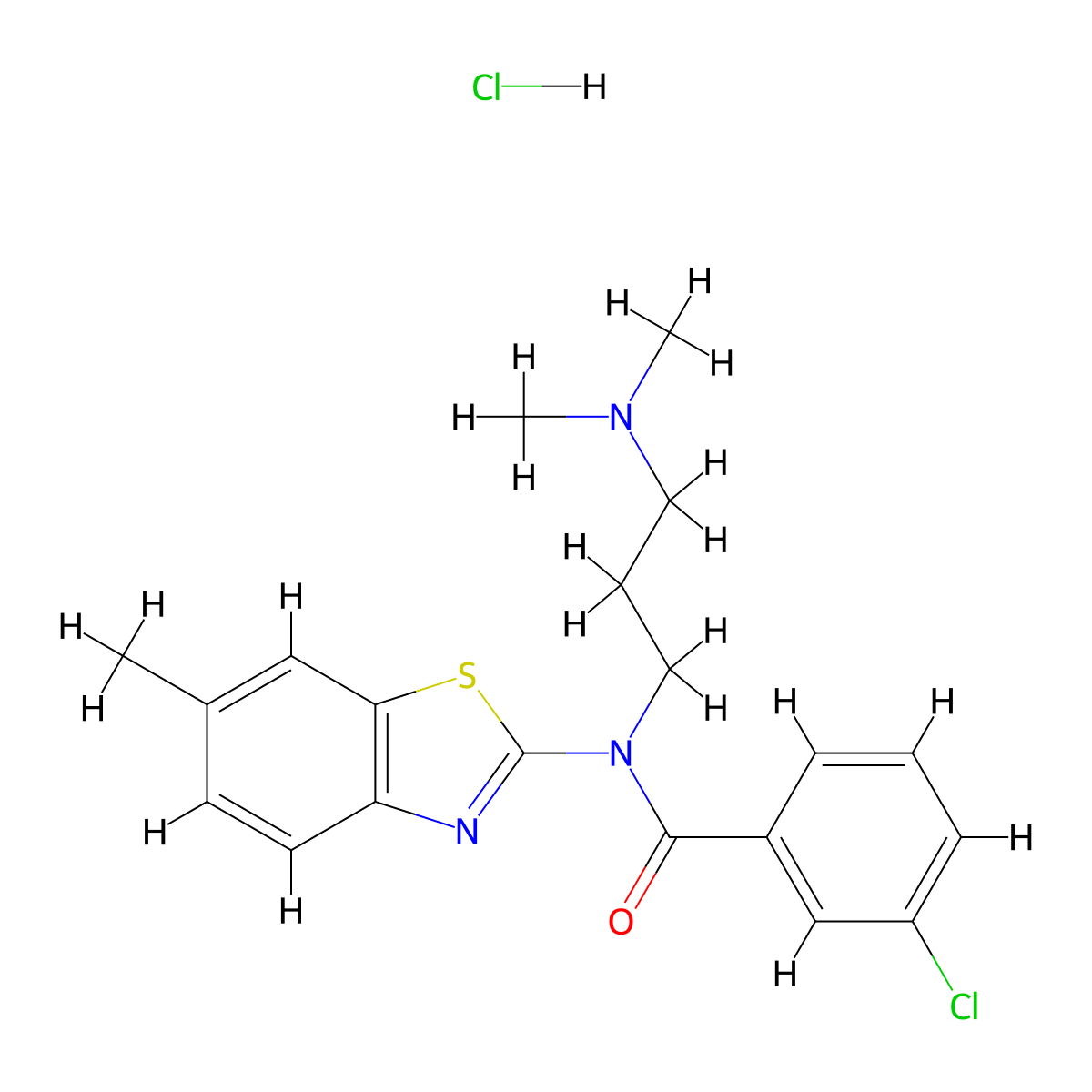 3-Chloro-N-[3-(dimethylamino)propyl]-N-(6-methyl-1,3-benzothiazol-2-YL)benzamide hydrochloride molecular structure, CAS 1216459-24-3