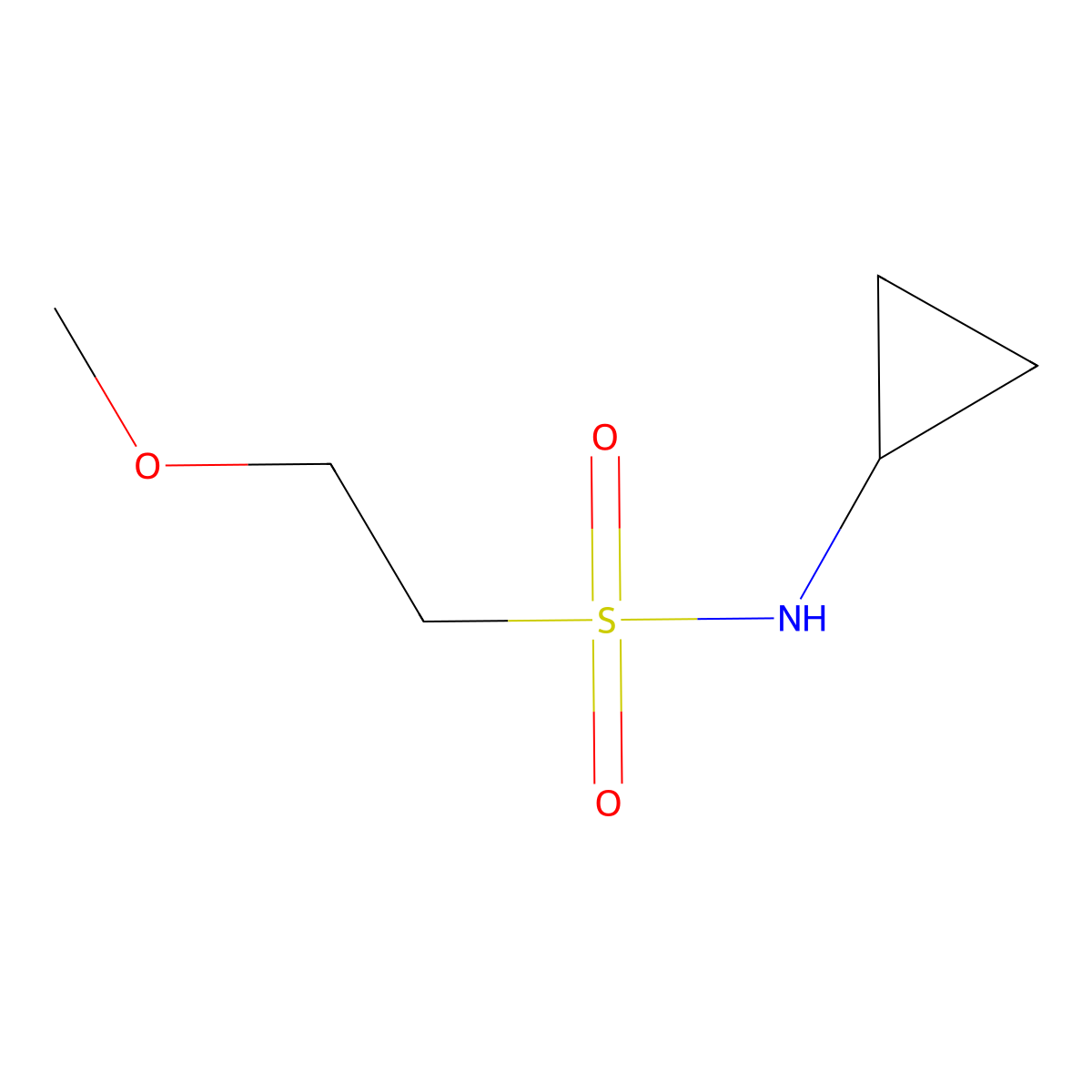 N-cyclopropyl-2-methoxyethane-1-sulfonamide molecular structure, CAS 1216466-13-5