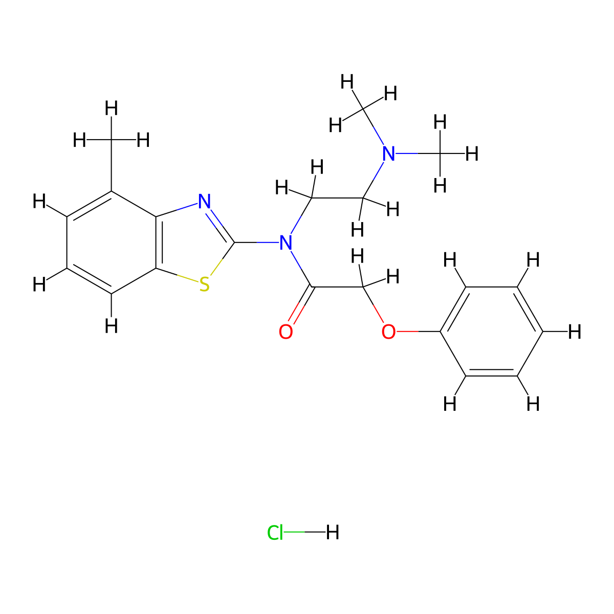 N-(2-(dimethylamino)ethyl)-N-(4-methylbenzo[d]thiazol-2-yl)-2-phenoxyacetamide hydrochloride molecular structure, CAS 1216466-18-0