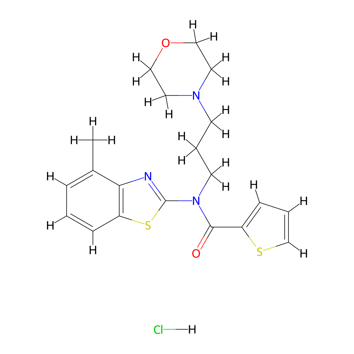 N-(4-methylbenzo[d]thiazol-2-yl)-N-(3-morpholinopropyl)thiophene-2-carboxamide hydrochloride molecular structure, CAS 1216468-23-3