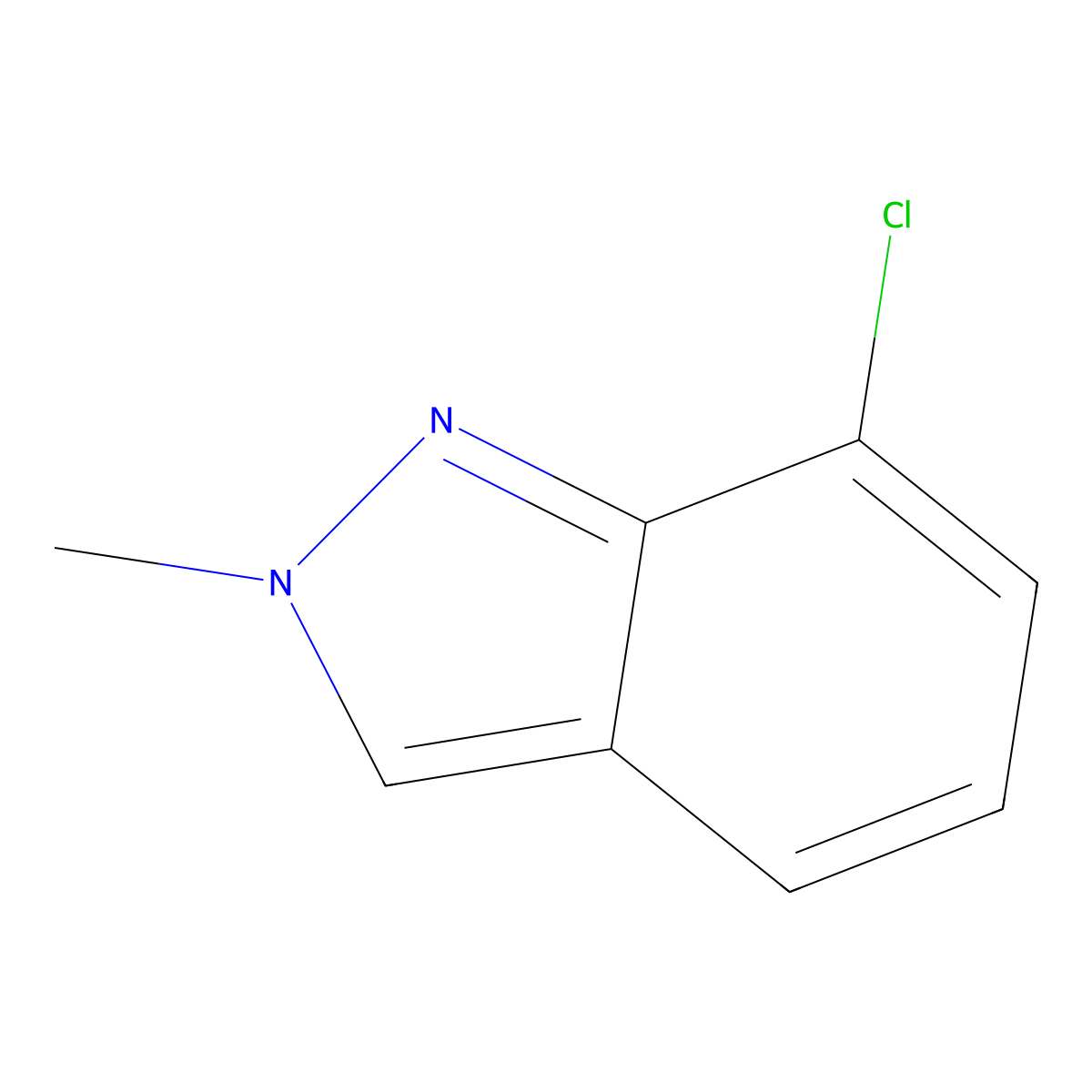 7-Chloro-2-methyl-2H-indazole molecular structure, CAS 1216469-16-7